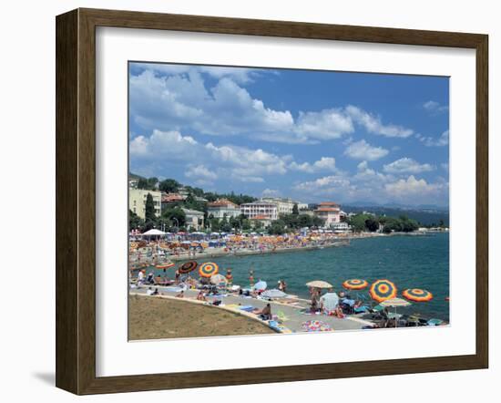 Beach Scene, Opatija, Croatia-Peter Thompson-Framed Photographic Print