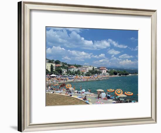 Beach Scene, Opatija, Croatia-Peter Thompson-Framed Photographic Print