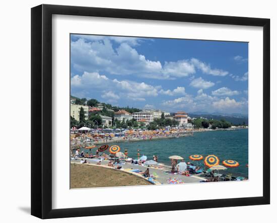 Beach Scene, Opatija, Croatia-Peter Thompson-Framed Photographic Print