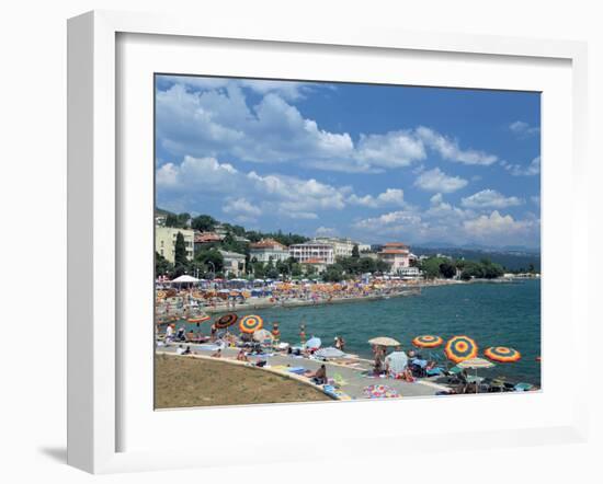 Beach Scene, Opatija, Croatia-Peter Thompson-Framed Photographic Print