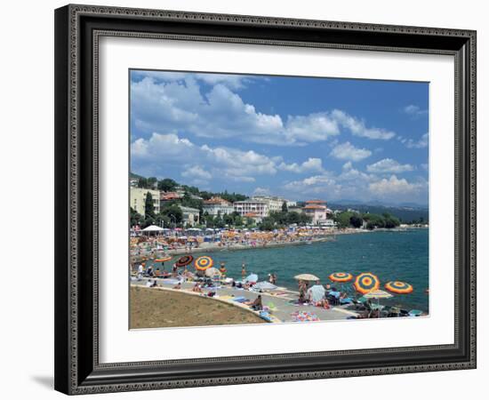 Beach Scene, Opatija, Croatia-Peter Thompson-Framed Photographic Print