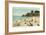 Beach Scene, Santa Barbara, California-null-Framed Art Print