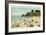 Beach Scene, Santa Barbara, California-null-Framed Art Print