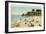 Beach Scene, Santa Barbara, California-null-Framed Art Print