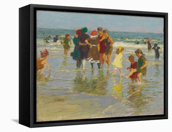 Beach Scene. Strandszene-Edward Henry Potthast-Framed Premier Image Canvas