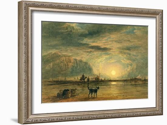 Beach Scene - Sunrise, C.1820-David Cox-Framed Giclee Print