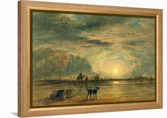 Beach Scene - Sunrise, C.1820-David Cox-Framed Premier Image Canvas