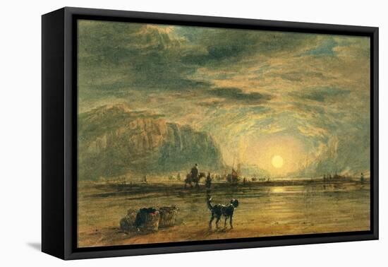 Beach Scene - Sunrise, C.1820-David Cox-Framed Premier Image Canvas