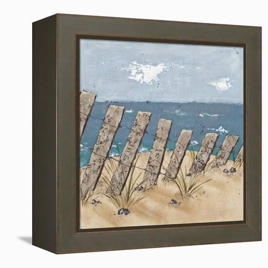 Beach Scene Triptych II-Jade Reynolds-Framed Stretched Canvas