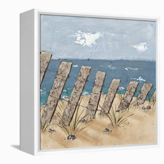 Beach Scene Triptych II-Jade Reynolds-Framed Stretched Canvas