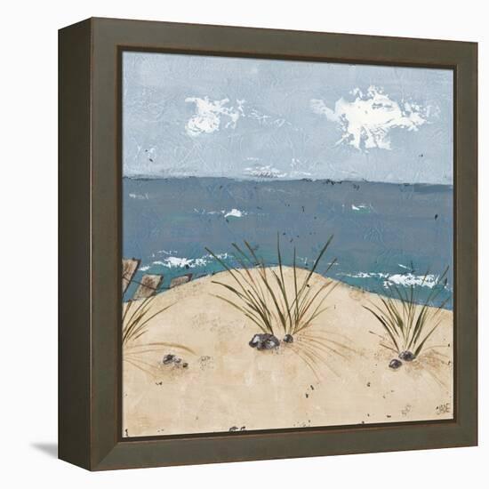 Beach Scene Triptych III-Jade Reynolds-Framed Stretched Canvas