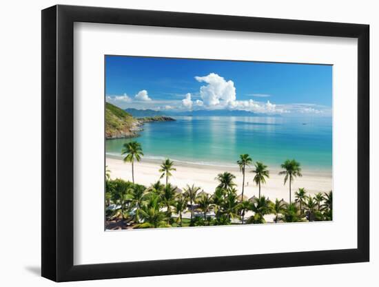 Beach Scene, Tropics, Pacific Ocean-haveseen-Framed Photographic Print