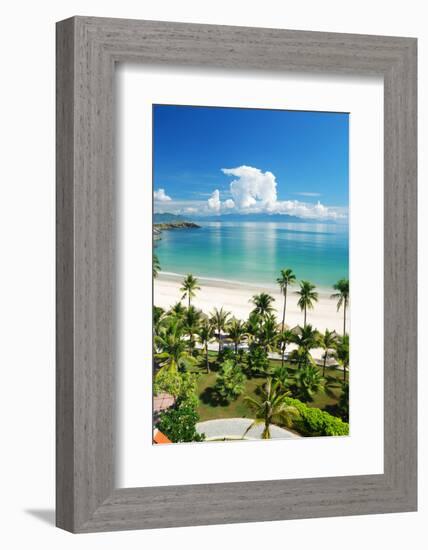 Beach Scene, Tropics, Pacific Ocean-haveseen-Framed Photographic Print