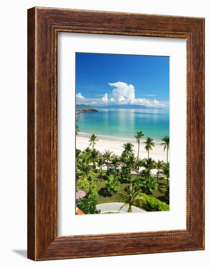 Beach Scene, Tropics, Pacific Ocean-haveseen-Framed Photographic Print