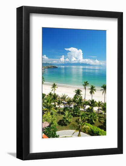 Beach Scene, Tropics, Pacific Ocean-haveseen-Framed Photographic Print