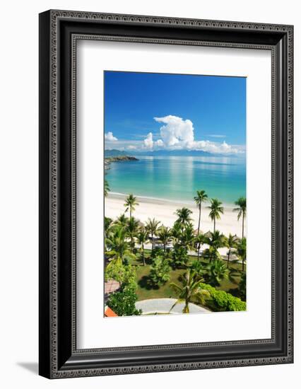 Beach Scene, Tropics, Pacific Ocean-haveseen-Framed Photographic Print