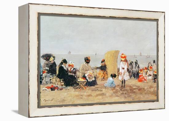 Beach Scene, Trouville, 1881-Eugène Boudin-Framed Premier Image Canvas