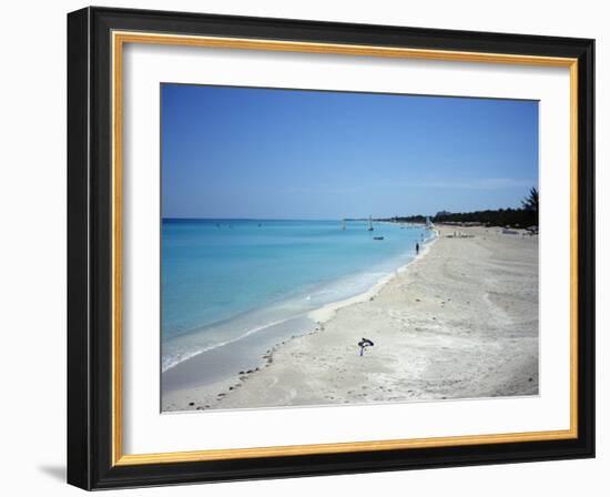 Beach Scene, Varadero, Cuba, West Indies, Central America-John Harden-Framed Photographic Print
