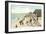 Beach Scene, Watch Hill, Rhode Island-null-Framed Art Print