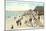 Beach Scene, Watch Hill, Rhode Island-null-Mounted Art Print