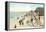 Beach Scene, Watch Hill, Rhode Island-null-Framed Stretched Canvas