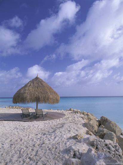 Beach Scene With Chairs And Thatch Awning Photographic Print By Bill Beach Scene With Chairs And Thatch Awning Bill Bachmann Photographic Print