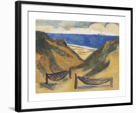 Beach Scene-Max Beckmann-Framed Premium Giclee Print
