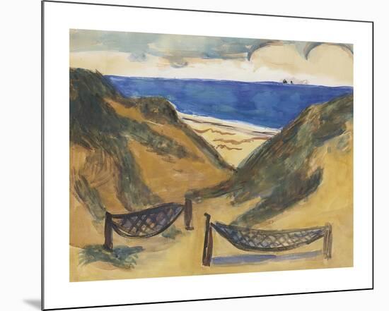 Beach Scene-Max Beckmann-Mounted Premium Giclee Print