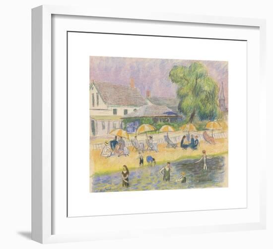 Beach Scene-William James Glackens-Framed Premium Giclee Print