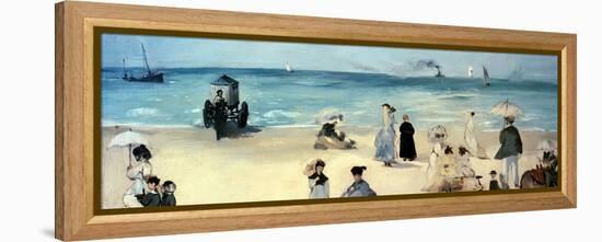 Beach Scene-Edouard Manet-Framed Premier Image Canvas