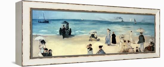 Beach Scene-Edouard Manet-Framed Premier Image Canvas