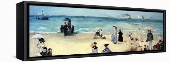 Beach Scene-Edouard Manet-Framed Premier Image Canvas