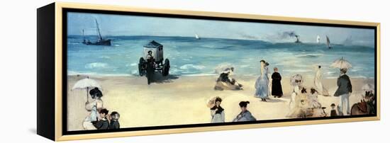 Beach Scene-Edouard Manet-Framed Premier Image Canvas