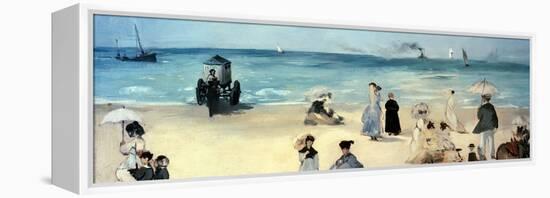 Beach Scene-Edouard Manet-Framed Premier Image Canvas