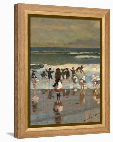 Beach Scene-Winslow Homer-Framed Premier Image Canvas