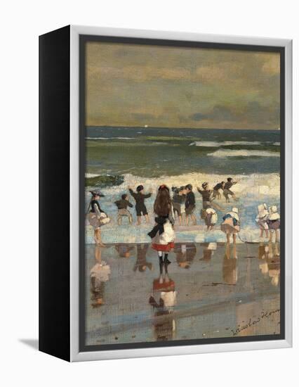 Beach Scene-Winslow Homer-Framed Premier Image Canvas