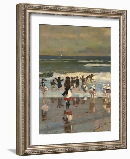 Beach Scene-Winslow Homer-Framed Giclee Print