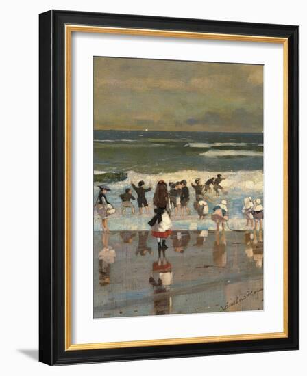 Beach Scene-Winslow Homer-Framed Giclee Print