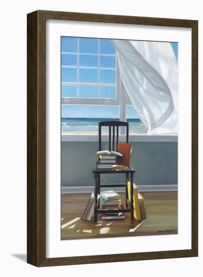 Beach Scholar-Karen Hollingsworth-Framed Premium Giclee Print