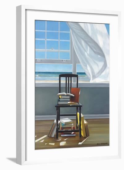 Beach Scholar-Karen Hollingsworth-Framed Art Print