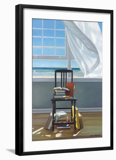 Beach Scholar-Karen Hollingsworth-Framed Art Print
