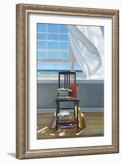 Beach Scholar-Karen Hollingsworth-Framed Art Print