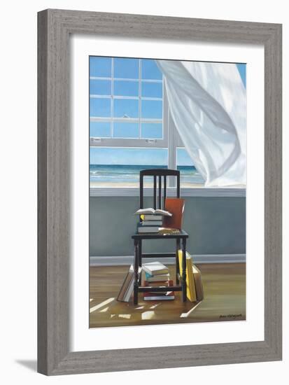 Beach Scholar-Karen Hollingsworth-Framed Art Print