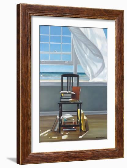 Beach Scholar-Karen Hollingsworth-Framed Art Print