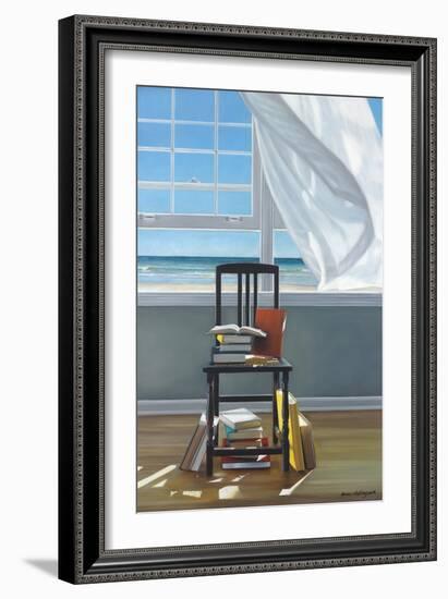 Beach Scholar-Karen Hollingsworth-Framed Art Print