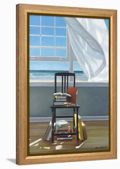 Beach Scholar-Karen Hollingsworth-Framed Stretched Canvas