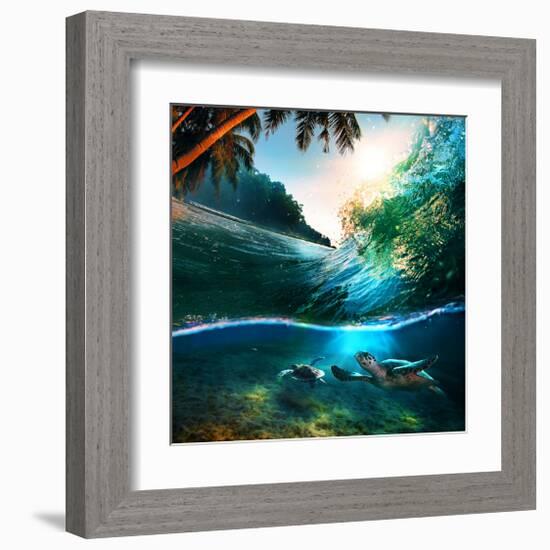 Beach Sea and Ocean-null-Framed Art Print