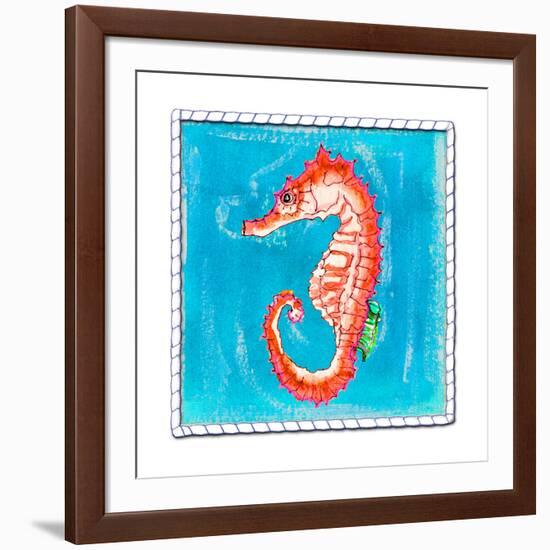Beach Seahorse-Ormsby, Anne Ormsby-Framed Art Print