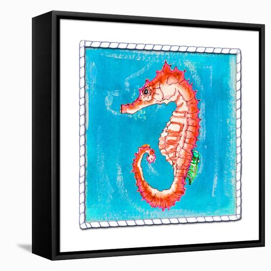 Beach Seahorse-Ormsby, Anne Ormsby-Framed Stretched Canvas