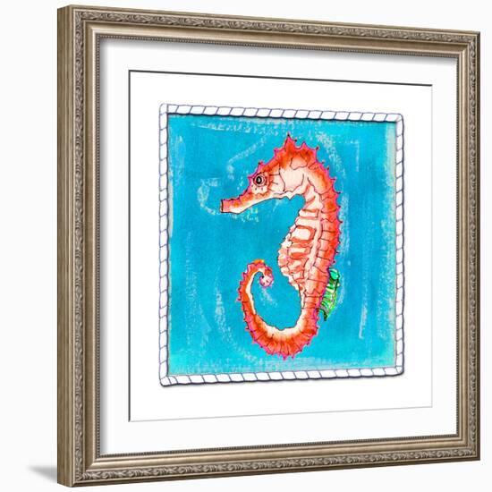 Beach Seahorse-Ormsby, Anne Ormsby-Framed Art Print